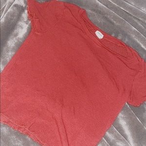 Red crop top